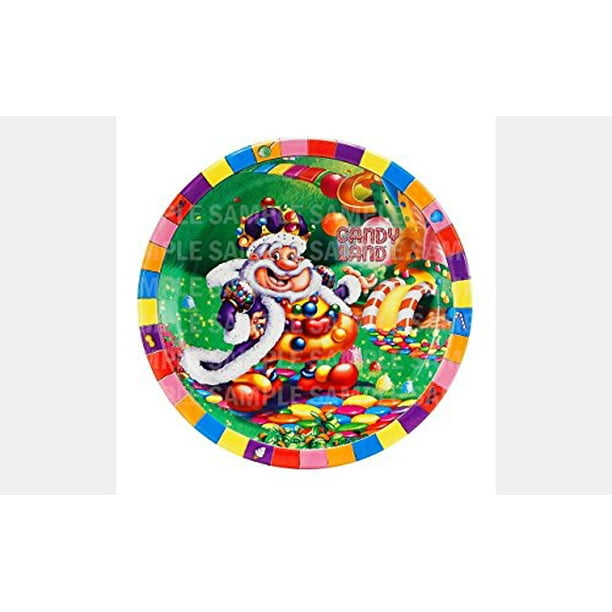 Candy Land Comestible Fête Image Cupcake Topper Glaçage Glaçage Feuille Cercles Candy Land Comestible Fête Image Cupcake Topper Glaçage Glaçage Feuille Cercles